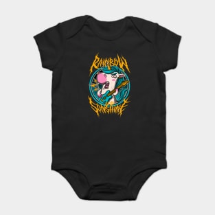 Rainbow and Sunshine - Cute Metal Band Unicorn Baby Bodysuit